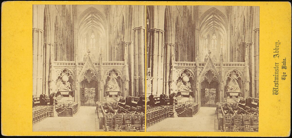 [Group of 5 Stereograph Views of Westminster Abbey, London, England], European and American Views, Albumen silver prints