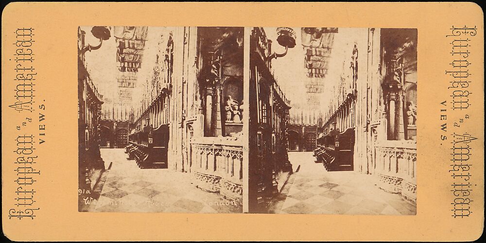 [Group of 5 Stereograph Views of Westminster Abbey, London, England]