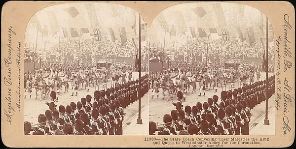 [Group of 4 Stereograph Views of the Coronation of Edward VII, London, England], H. C. White Company (American), Albumen silver prints