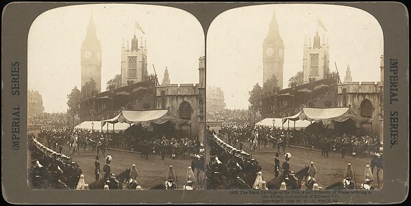 [Group of 4 Stereograph Views of the Coronation of Edward VII, London, England], H. C. White Company (American), Albumen silver prints 