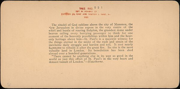 [Group of 3 Stereograph Views of Fleet Street, London, England], Underwood &amp; Underwood (American), Albumen silver prints