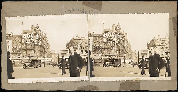 [Group of 3 Stereograph Views of Fleet Street, London, England], Underwood &amp; Underwood (American), Albumen silver prints