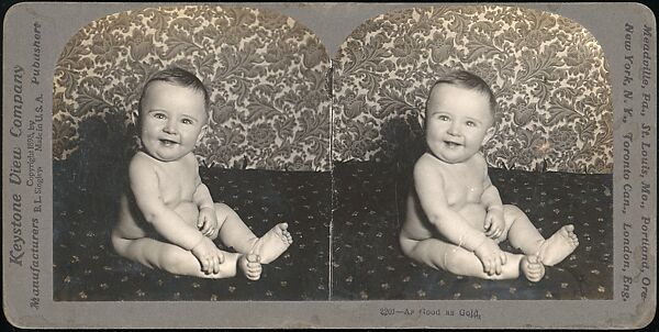 [Group of 4 Stereograph Views of Babies], Keystone View Company, Albumen silver prints