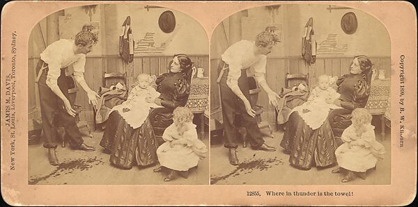 [Group of 13 Stereograph Views of Families and Children], Keystone View Company, Albumen silver prints