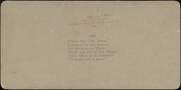 [Group of 13 Stereograph Views of Families and Children], Keystone View Company, Albumen silver prints