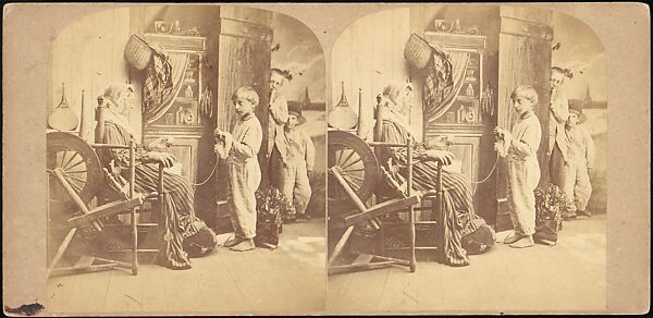 [Group of 13 Stereograph Views of Families and Children], Keystone View Company, Albumen silver prints