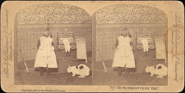 [Group of 31 Stereograph Views of Children With Animals], Life Groups (American), Albumen silver prints