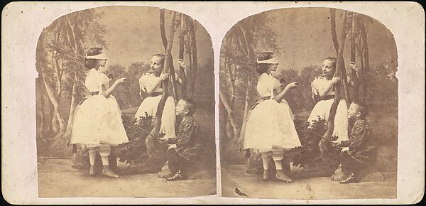 [Group of 55 Stereograph Views of Groups of Children], Comic Series, Albumen silver prints
