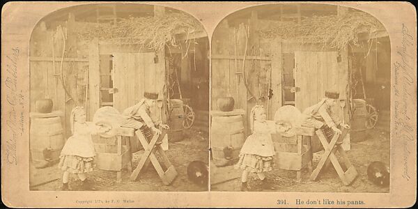 [Group of 55 Stereograph Views of Groups of Children], Comic Series, Albumen silver prints