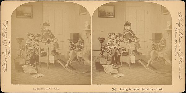 [Group of 55 Stereograph Views of Groups of Children], Comic Series, Albumen silver prints