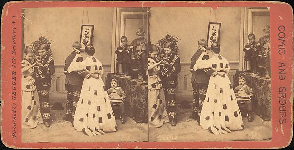 [Group of 55 Stereograph Views of Groups of Children], Comic Series, Albumen silver prints