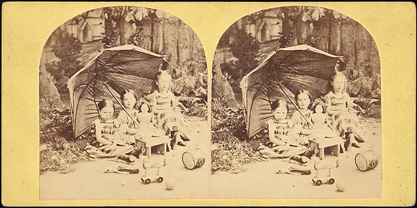 [Group of 55 Stereograph Views of Groups of Children], Comic Series, Albumen silver prints