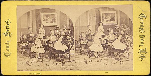 [Group of 55 Stereograph Views of Groups of Children], Comic Series, Albumen silver prints
