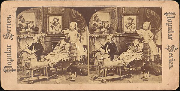 [Group of 55 Stereograph Views of Groups of Children], Comic Series, Albumen silver prints