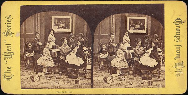 [Group of 55 Stereograph Views of Groups of Children], Comic Series, Albumen silver prints