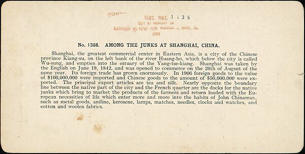 [Group of 21 Stereograph Views of China], Kilburn Brothers (American, active ca. 1865–1890), Albumen silver prints
