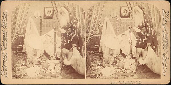[Group of 6 Stereograph Views of Christmas Scenes], Hegger (American), Albumen silver prints