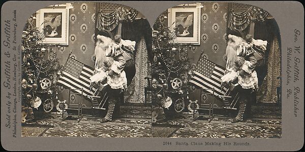 [Group of 6 Stereograph Views of Christmas Scenes], Hegger (American), Albumen silver prints
