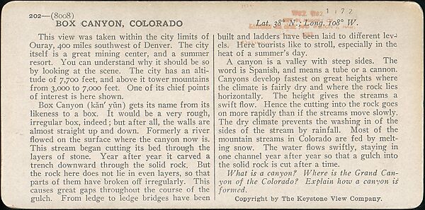 [Group of 30 Stereograph Views of Colorado and Arizona, United States of America], Keystone View Company, Albumen silver prints
