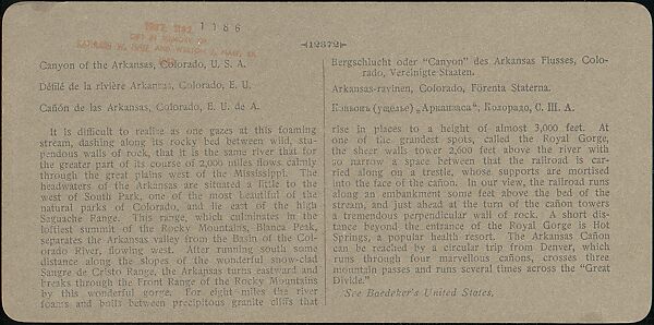 [Group of 30 Stereograph Views of Colorado and Arizona, United States of America], Keystone View Company, Albumen silver prints