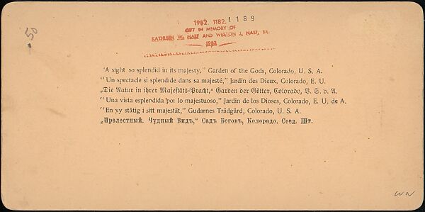 [Group of 37 Stereograph Views of the Garden of the Gods and Other Colorado Scenery, United States of America], H. C. White Company (American), Albumen silver prints