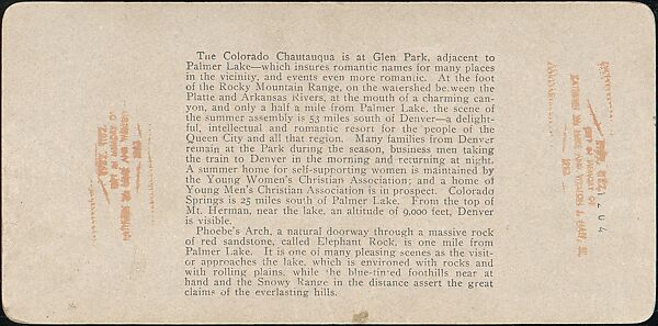 [Group of 37 Stereograph Views of the Garden of the Gods and Other Colorado Scenery, United States of America], H. C. White Company (American), Albumen silver prints