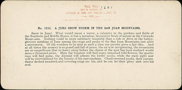 [Group of 37 Stereograph Views of the Garden of the Gods and Other Colorado Scenery, United States of America], H. C. White Company (American), Albumen silver prints