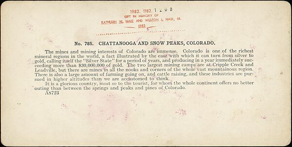 [Group of 37 Stereograph Views of the Garden of the Gods and Other Colorado Scenery, United States of America], H. C. White Company (American), Albumen silver prints