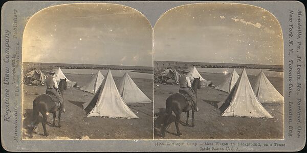 [Group of 11 Stereograph Views of Cowboys], European and American Views, Albumen silver prints