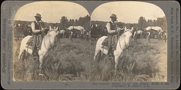 [Group of 11 Stereograph Views of Cowboys], European and American Views, Albumen silver prints