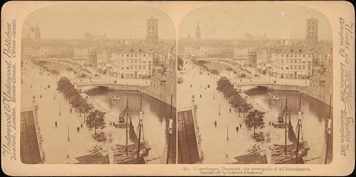 Copenhagen, Denmark, the metropolis of all Scandinavia, Underwood &amp; Underwood (American), Albumen silver prints 