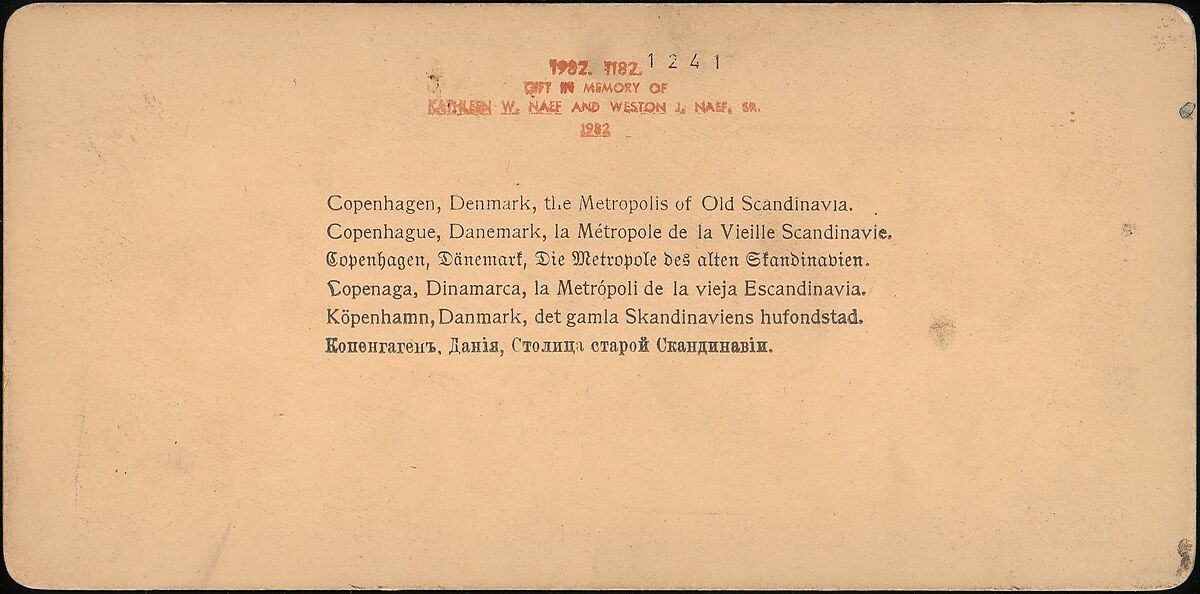 Copenhagen, Denmark, the metropolis of all Scandinavia, Underwood &amp; Underwood (American), Albumen silver prints