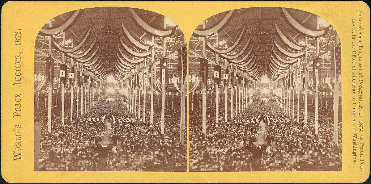 [Group of 11 Stereograph Views of the 1869 and 1872 World Peace Jubilees, Boston, Massachusetts, United States of America], Charles Pollock (American), Albumen silver prints