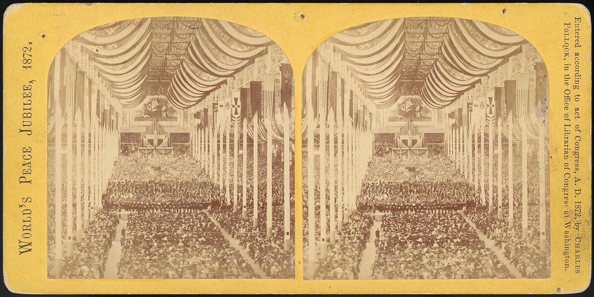 [Group of 11 Stereograph Views of the 1869 and 1872 World Peace Jubilees, Boston, Massachusetts, United States of America], Charles Pollock (American), Albumen silver prints