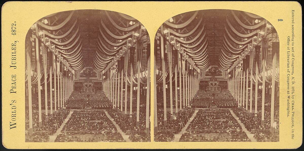 [Group of 11 Stereograph Views of the 1869 and 1872 World Peace Jubilees, Boston, Massachusetts, United States of America], Charles Pollock (American), Albumen silver prints