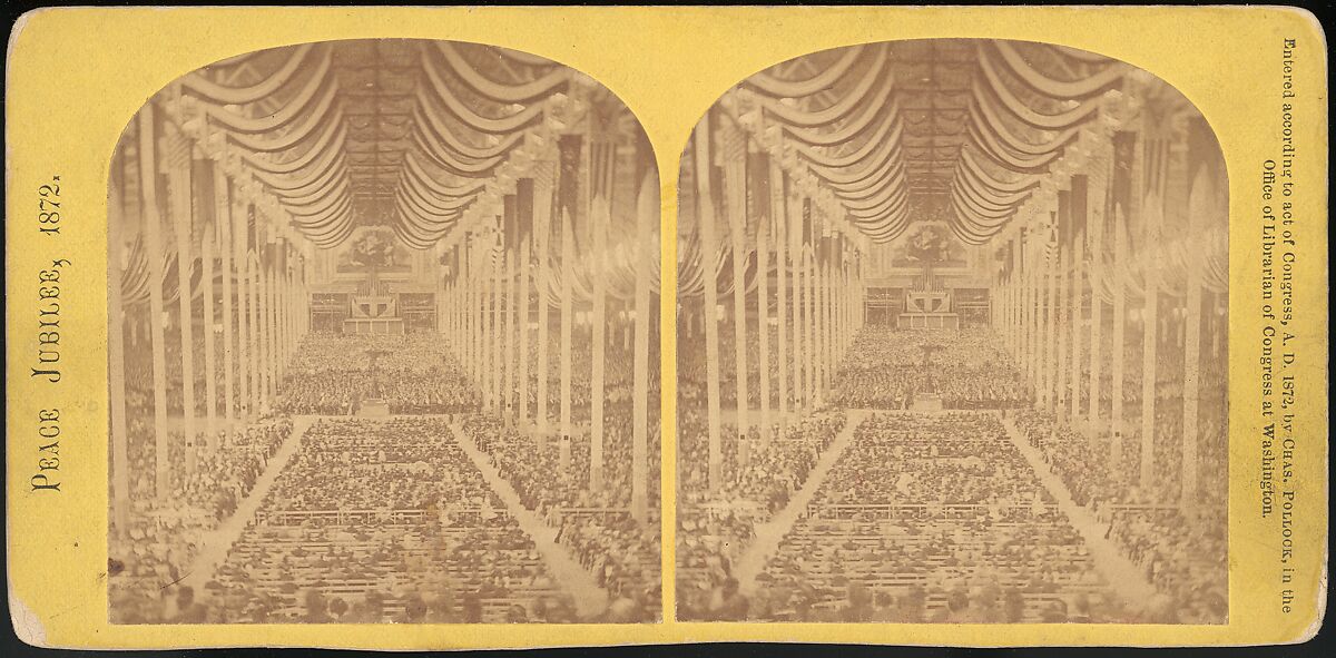 [Group of 11 Stereograph Views of the 1869 and 1872 World Peace Jubilees, Boston, Massachusetts, United States of America], Charles Pollock (American), Albumen silver prints