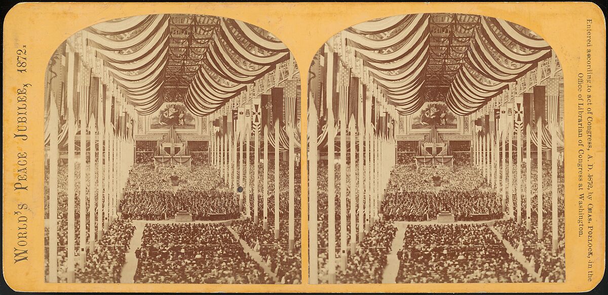 [Group of 11 Stereograph Views of the 1869 and 1872 World Peace Jubilees, Boston, Massachusetts, United States of America], Charles Pollock (American), Albumen silver prints