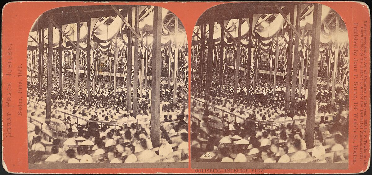 [Group of 11 Stereograph Views of the 1869 and 1872 World Peace Jubilees, Boston, Massachusetts, United States of America], Charles Pollock (American), Albumen silver prints