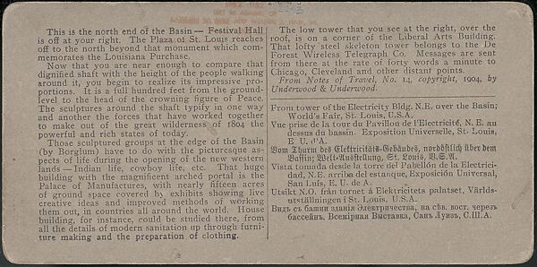 [Group of 47 Stereograph Views of the 1904 St. Louis World's Fair and Louisiana Purchase Exposition], C. H. Graves (American), Albumen silver prints