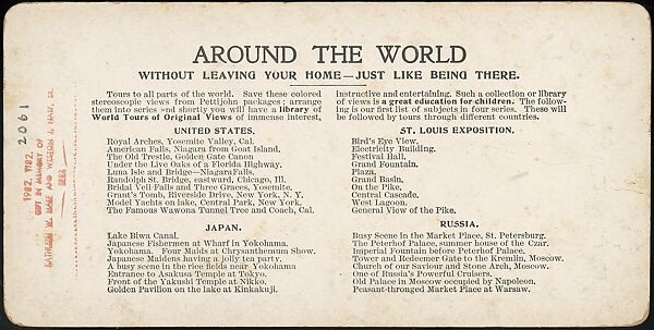 [Group of 47 Stereograph Views of the 1904 St. Louis World's Fair and Louisiana Purchase Exposition], C. H. Graves (American), Albumen silver prints