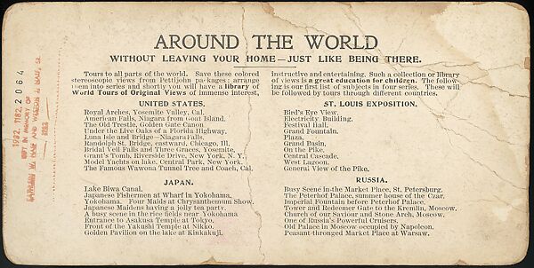 [Group of 47 Stereograph Views of the 1904 St. Louis World's Fair and Louisiana Purchase Exposition], C. H. Graves (American), Albumen silver prints