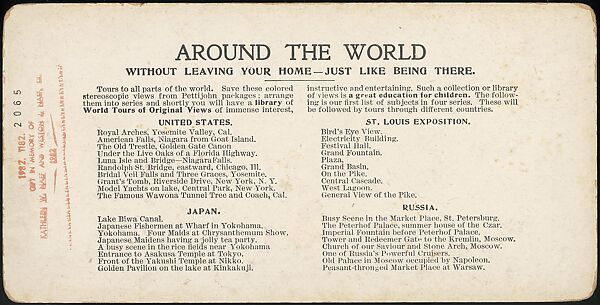 [Group of 47 Stereograph Views of the 1904 St. Louis World's Fair and Louisiana Purchase Exposition], C. H. Graves (American), Albumen silver prints