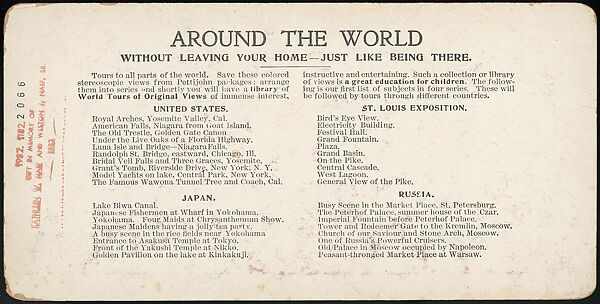 [Group of 47 Stereograph Views of the 1904 St. Louis World's Fair and Louisiana Purchase Exposition], C. H. Graves (American), Albumen silver prints