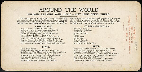 [Group of 47 Stereograph Views of the 1904 St. Louis World's Fair and Louisiana Purchase Exposition], C. H. Graves (American), Albumen silver prints