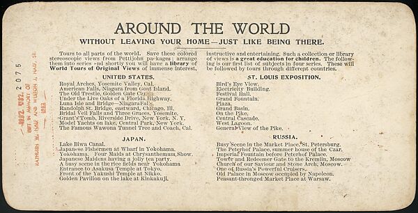 [Group of 47 Stereograph Views of the 1904 St. Louis World's Fair and Louisiana Purchase Exposition], C. H. Graves (American), Albumen silver prints