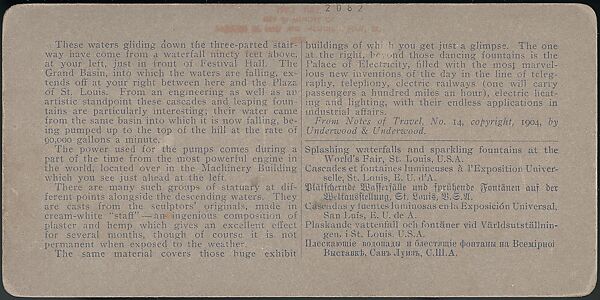 [Group of 47 Stereograph Views of the 1904 St. Louis World's Fair and Louisiana Purchase Exposition], C. H. Graves (American), Albumen silver prints