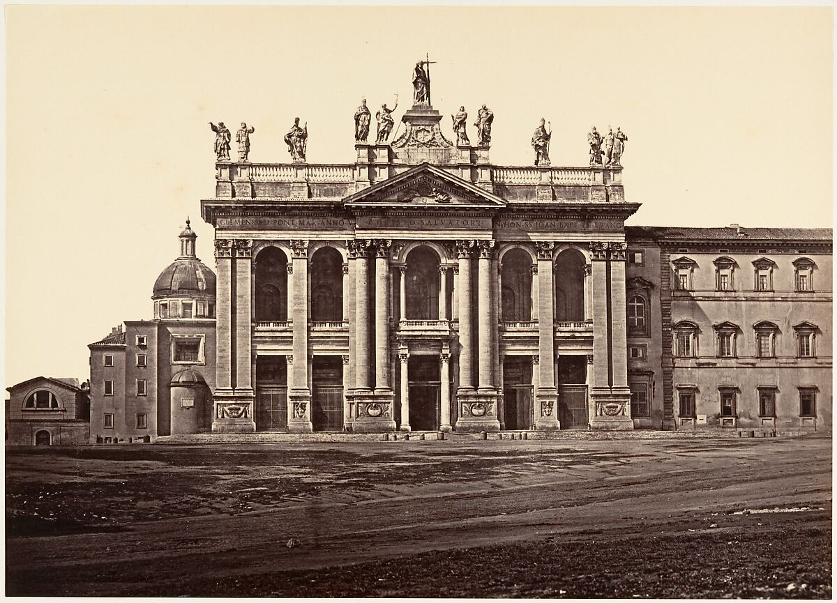 S. Giovanni Laterano, Eugène Constant (French, active Italy, 1848–55), Albumen print from glass negative 