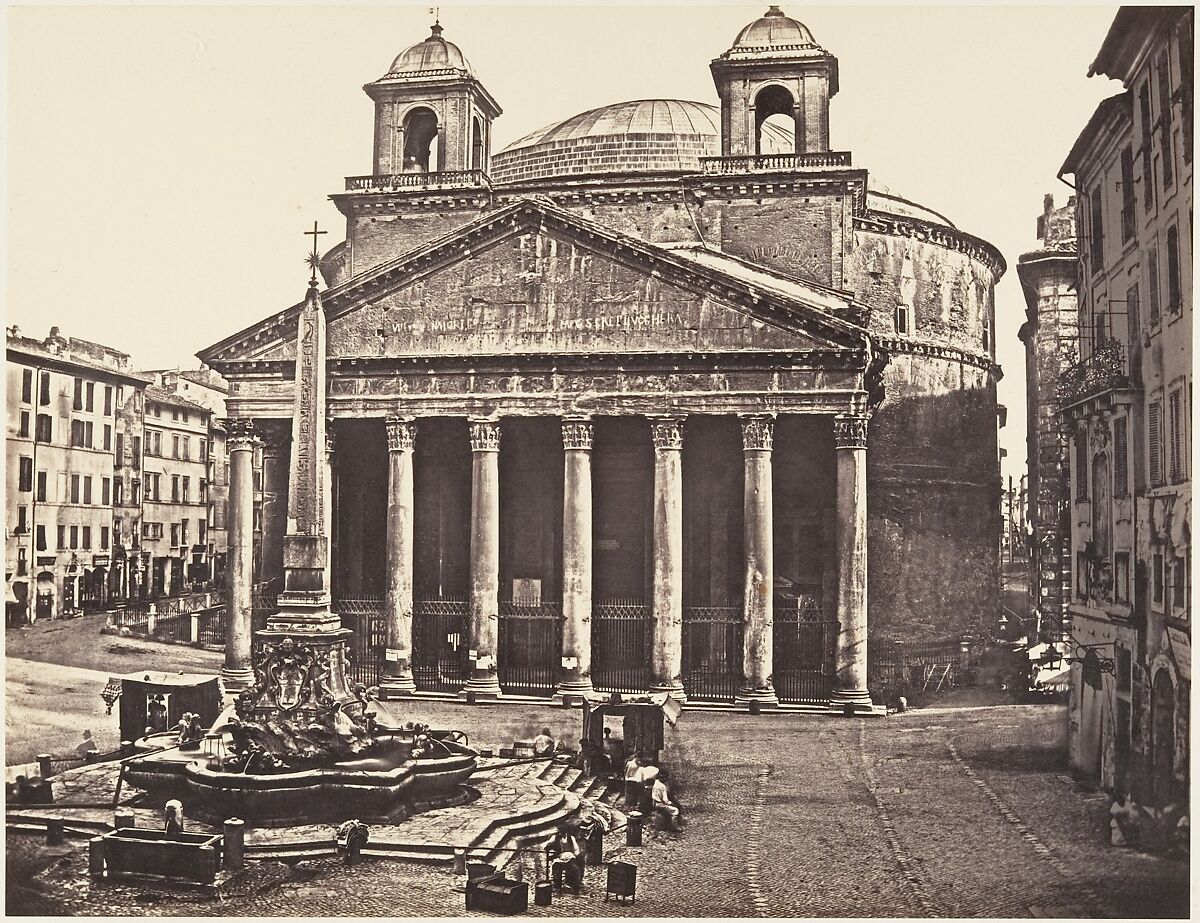 Panteon, Eugène Constant (French, active Italy, 1848–55), Albumen print from glass negative 