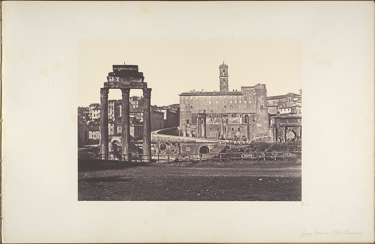 Campo Vaccino (Foro Romano), Eugène Constant (French, active Italy, 1848–55), Albumen print from glass negative 