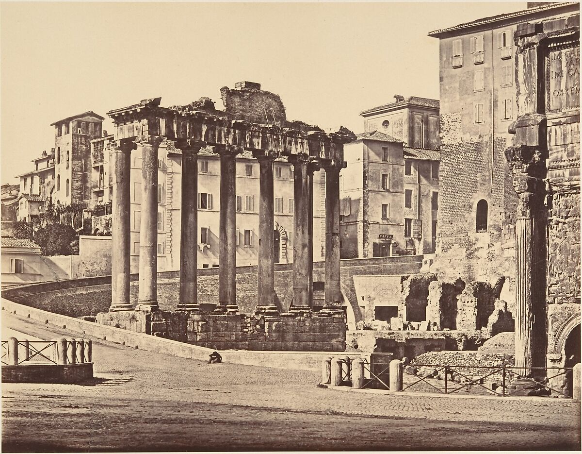 Tempio della Concordia, Eugène Constant (French, active Italy, 1848–55), Albumen print from glass negative 